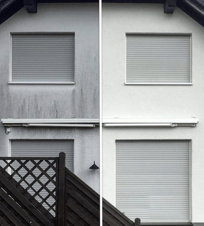 Hauswand – Algen & Grünbelag